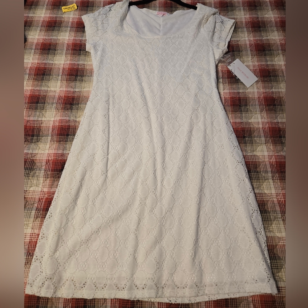 Isaac Mizrahi White Lace Mini Dress